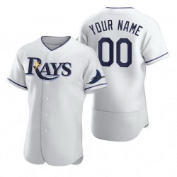 Custom Tampa Bay Rays White 2020 Stitched Flex Baseball Jersey