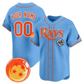 Custom Tampa Bay Rays x Dragon Ball Blue Vapor Premier Limited Jersey - All Stitched Baseball Jersey