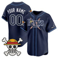 Custom Tampa Bay Rays x One Piece Navy Vapor Premier Limited Jersey - Stitched Baseball Jersey