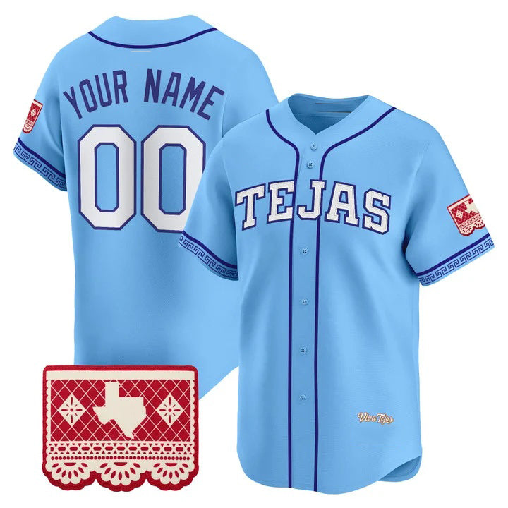 Custom Texas Rangers Blue 2026 City Connect Vapor Premier Limited Jersey - All Stitched