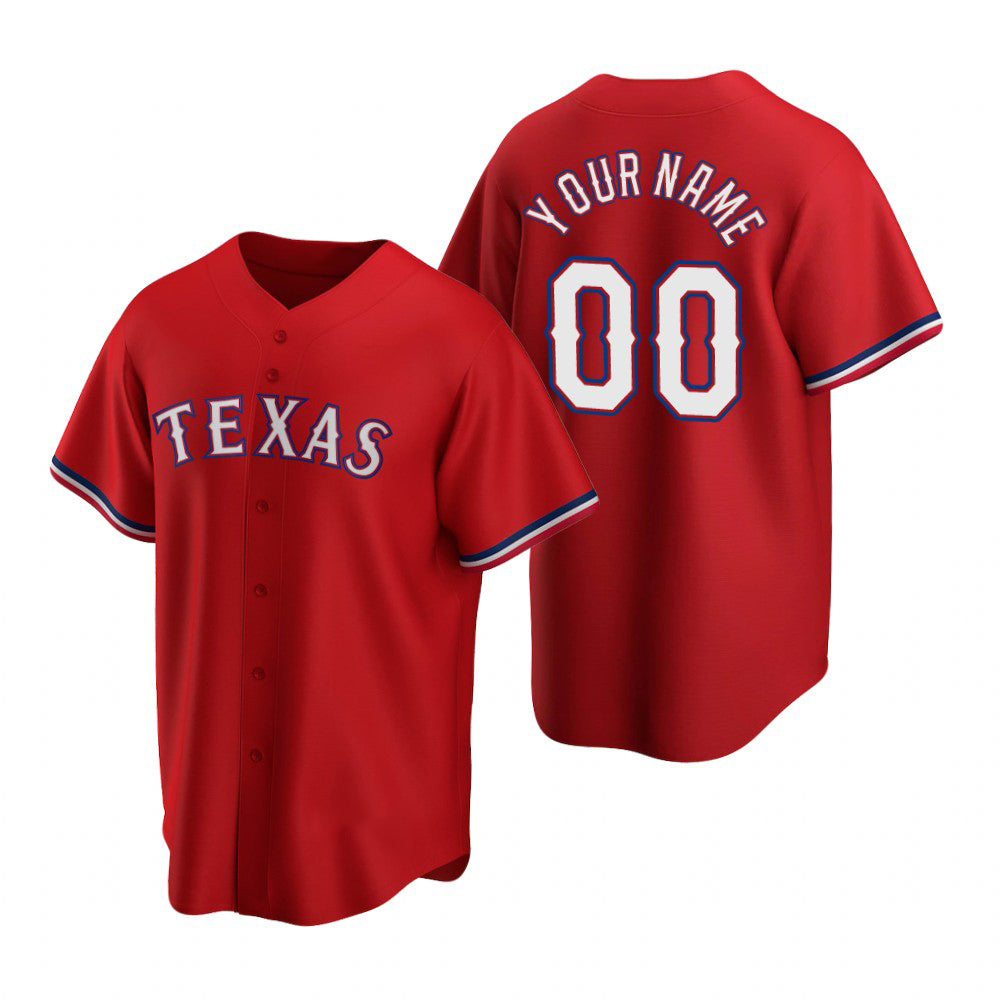 Custom Texas Rangers Red 2020 Stitched Cool Baseball Jersey