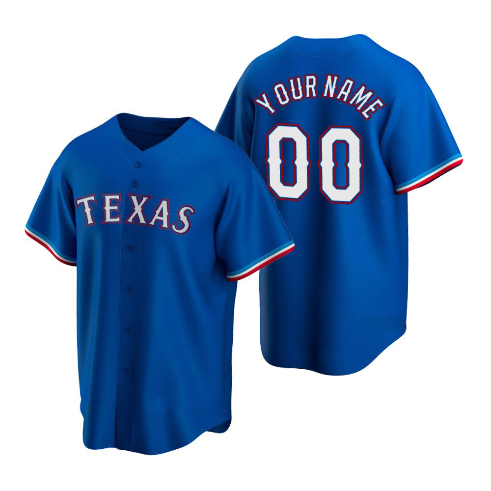Custom Texas Rangers Royal Stitched Cool Baseball Jersey