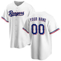 Custom Texas Rangers White Home Replica Baseball Jersey