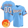 Custom Texas Rangers x Dragon Ball Blue Vapor Premier Limited Jersey - All Stitched Baseball Jersey