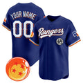 Custom Texas Rangers x Dragon Ball Royal Vapor Premier Limited Jersey - All Stitched Baseball Jersey