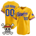 Custom Texas Rangers x One Piece Gold Vapor Premier Limited Jersey - Stitched Baseball Jersey