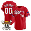 Custom Texas Rangers x One Piece Red Vapor Premier Limited Jersey - Stitched Baseball Jersey