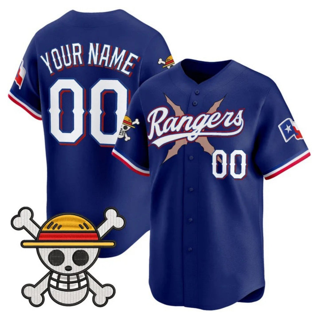Custom Texas Rangers x One Piece Royal Vapor Premier Limited Jersey - Stitched Baseball Jersey