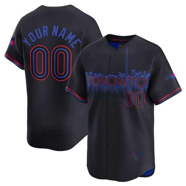 Custom Toronto Blue Jays Active Player Black 2024 City Connect Limited Stitched Baseball Jersey