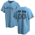 Custom Toronto Blue Jays Alternate 2020 Replica Light Blue Baseball Jersey