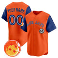 Custom Toronto Blue Jays x Dragon Ball Royal Orange Vapor Premier Limited Jersey - All Stitched Baseball Jersey