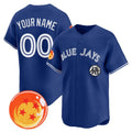 Custom Toronto Blue Jays x Dragon Ball Royal Vapor Premier Limited Jersey - All Stitched Baseball Jersey
