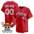 Custom Toronto Blue Jays x One Piece Red Vapor Premier Limited Jersey - Stitched Baseball Jersey