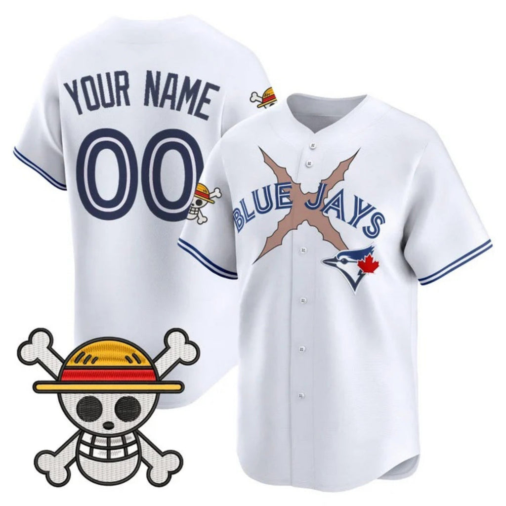 Custom Toronto Blue Jays x One Piece White Vapor Premier Limited Jersey - Stitched Baseball Jersey