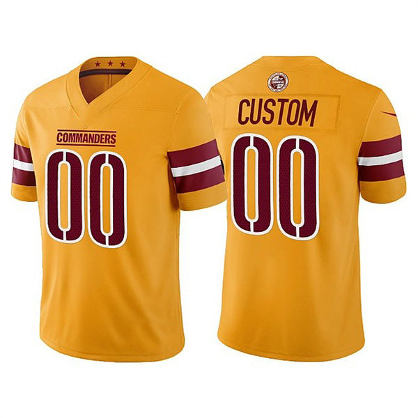 Custom W.Commanders 2022 Gold Vapor Untouchable Stitched Jersey