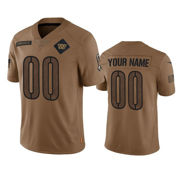 Custom W.Commanders Active Player 2023 Brown Salute To Setvice Limited Stitched Jersey