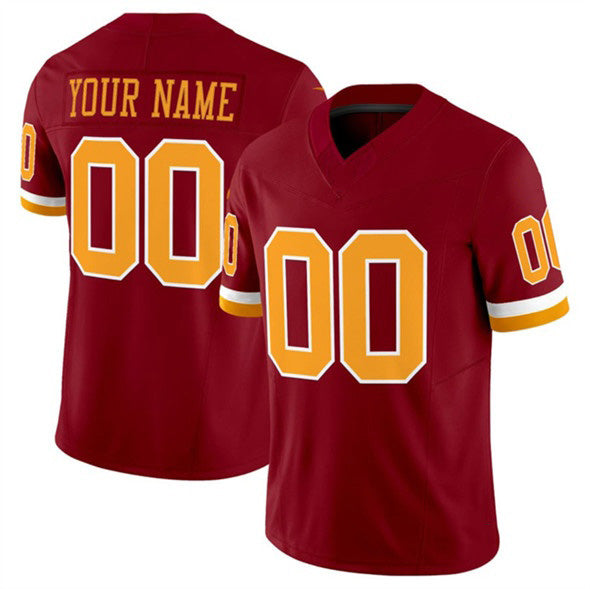 Custom W.Commanders Active Player Burgundy 2025 F.U.S.E. Throwback Limited Stitched Jersey