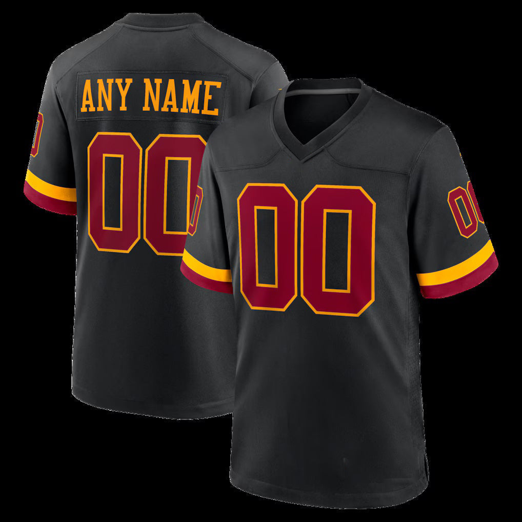 Custom W.Commanders Black Hail Raiser Alternate Game Jersey