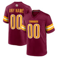 Custom W.Commanders Burgundy Game Player Jersey
