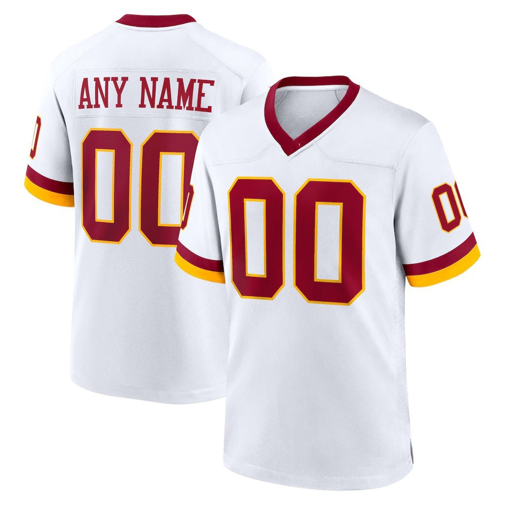 Custom W.Commanders White Game Jersey
