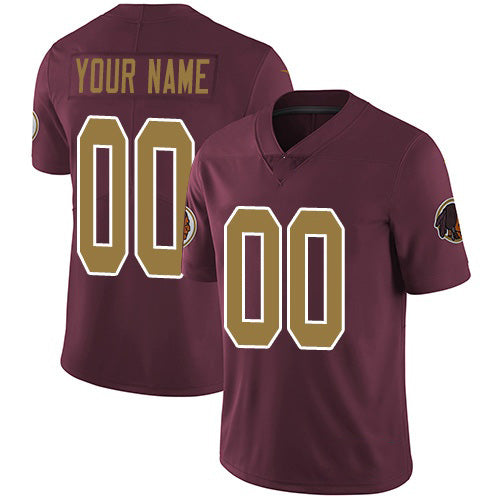 Custom W.Redskins Alternate Burgundy Red Vapor Untouchable 80th Anniversary Limited Jersey