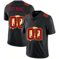 Custom W.Redskins Black Team Logo Dual Overlap Limited Jersey