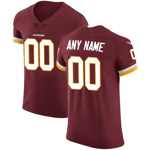 Custom W.Redskins Burgundy Red Team Color Vapor Untouchable Elite Jersey
