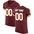 Custom W.Redskins Burgundy Red Team Color Vapor Untouchable Elite Jersey
