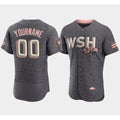 Custom Washington Nationals 2022 Gray City Connect Cherry Blossom Flex Base Stitched Baseball Jersey