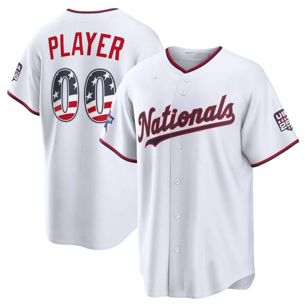 Custom Washington Nationals 2026 All-Star Edition Stars & Stripes White Stadium Pick-A-Player Baseball Jersey