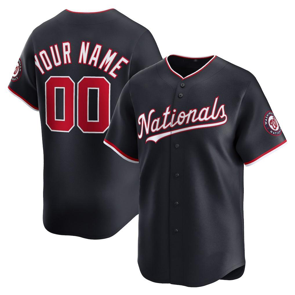 Custom Washington Nationals Navy Alternate Limited Baseball Jersey