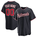 Custom Washington Nationals Navy Alternate Replica Baseball Jersey
