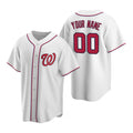 Custom Washington Nationals White Stitched Cool Base Home Baseball Jersey
