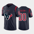 Custom H.Texans Navy Team Big Logo Color Rush Limited Jersey