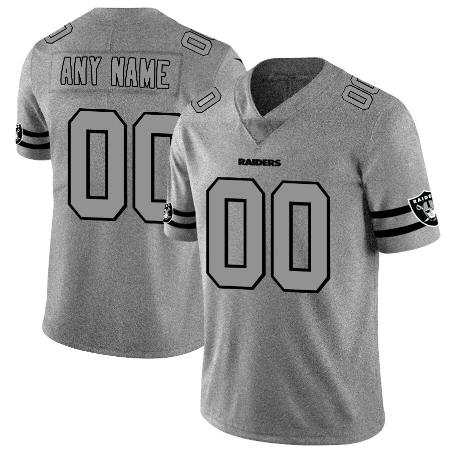Custom LV.Raiders 2019 Gray Gridiron Gray Vapor Untouchable Limited Jersey