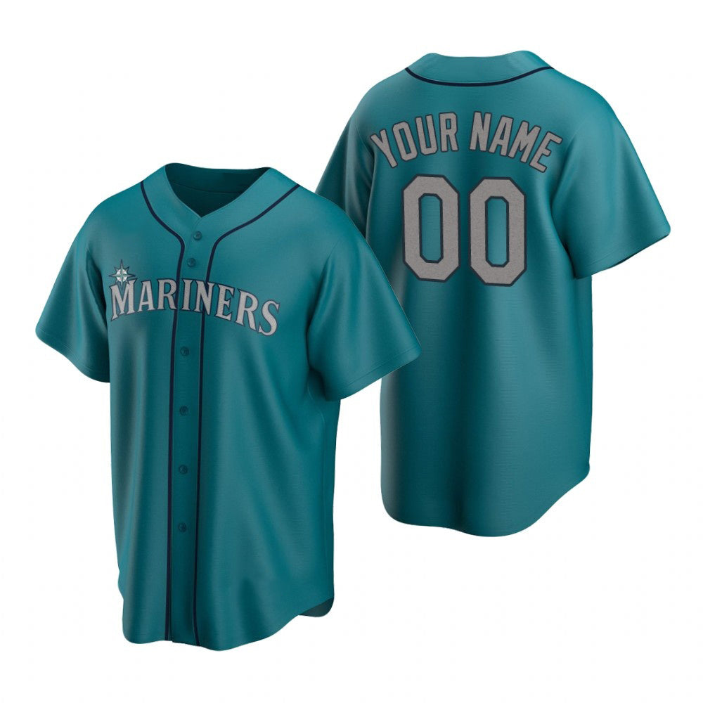 Custom Seattle Mariners Aqua Stitched Cool Baseball Jersey