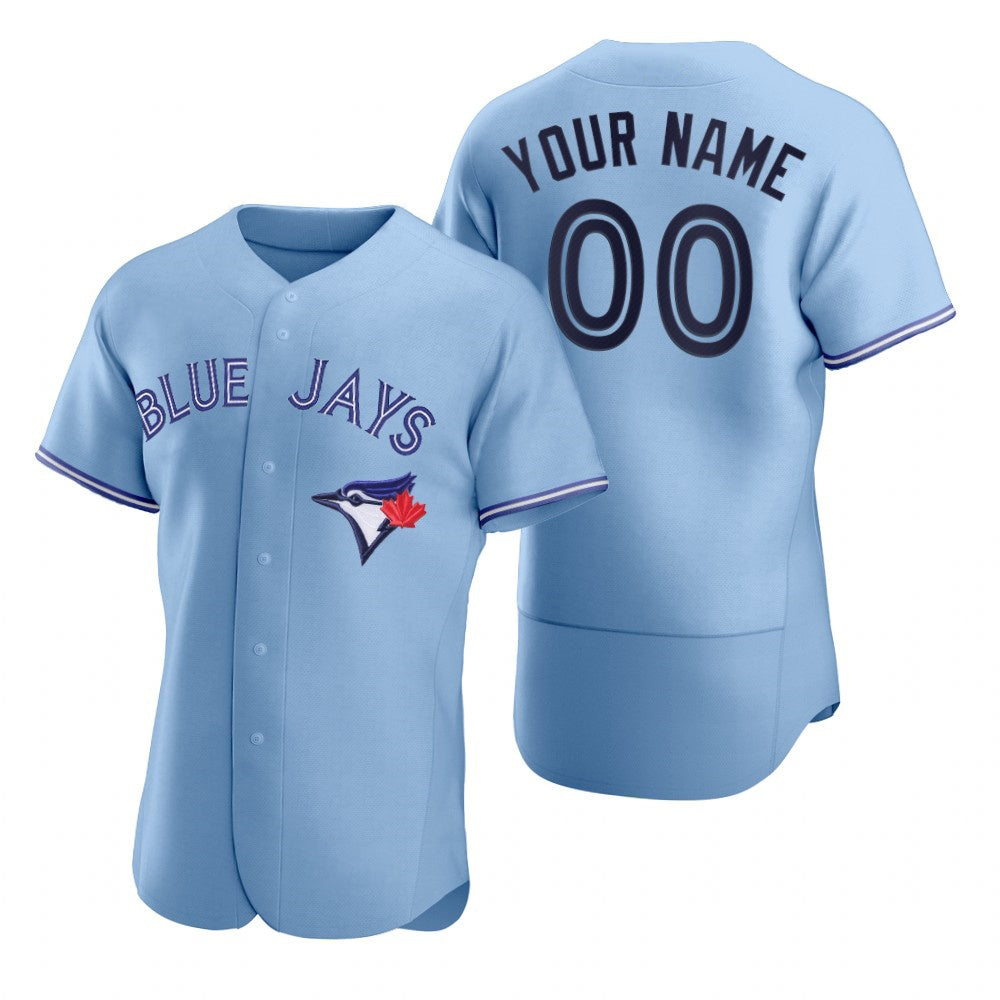 Custom Toronto Blue Jays Light Blue Stitched Flex Baseball Jersey