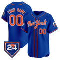 Cutsom New York Mets Active Player Royal 2024 Spring Training Vapor Premier Limited Stitched Baseball Jersey HELVY