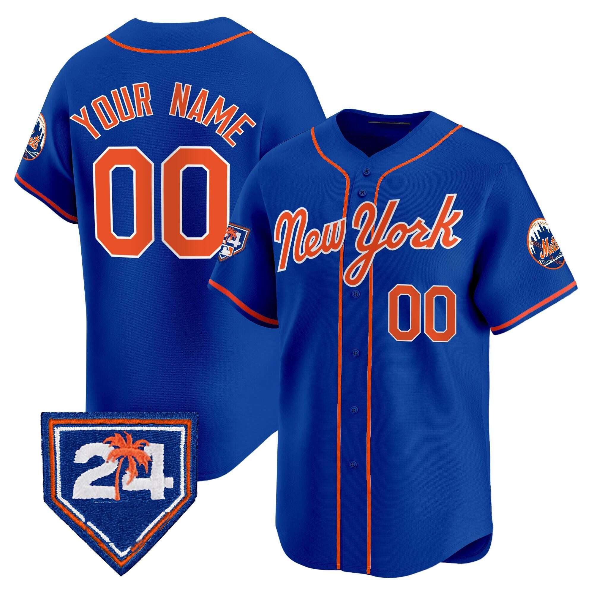 Cutsom New York Mets Active Player Royal 2024 Spring Training Vapor Premier Limited Stitched Baseball Jersey HELVY