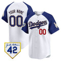 Dodgers 2024 Jackie Robinson Patch Vapor Premier Limited Custom Jersey – White Baseball Jersey