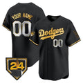 Dodgers 2024 Spring Training Patch Vapor Premier Limited Custom Jersey – All Stitched-Black Baseball Jersey