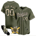 Dodgers Armed Forces Day Vapor Premier Limited Custom Jersey – Green Baseball Jersey