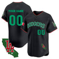 Dodgers Mexico California Patch Vapor Premier Limited Custom Jersey V3 – Black Baseball Jersey
