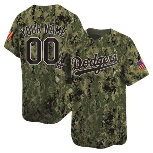 Dodgers USMC Alternate Vapor Premier Limited Custom Jersey – All Stitched-Woodland Baseball Jersey