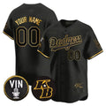 Dodgers Vin Patch & Kobe Bryant Signature Vapor Premier Limited Custom Jersey – Black Baseball Jersey