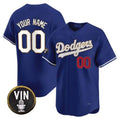 Dodgers Vin Scully Patch Gold Trim Vapor Premier Limited Custom Jersey – Royal Baseball Jersey
