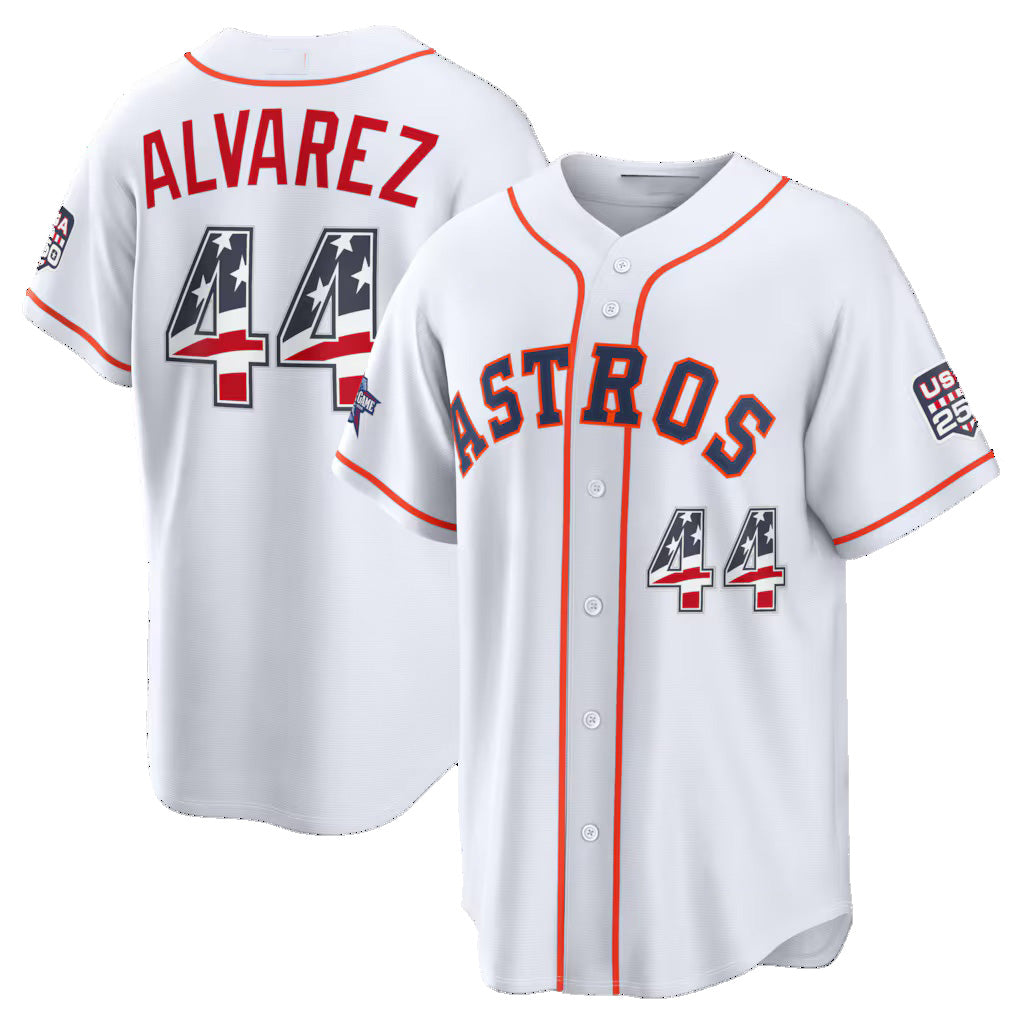 Houston Astros #44 Yordan Alvarez 2026 All-Star Edition Stars & Stripes White Stadium Baseball Jersey
