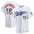 Los Angeles Dodgers #18 Yoshinobu Yamamoto 2026 All-Star Edition Stars & Stripes White Stadium Baseball Jersey