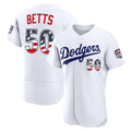 Los Angeles Dodgers #50 Mookie Betts Fourth of July White USA 250 Authentic Baseball Jersey