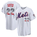 New York Mets #22 Juan Soto 2026 All-Star Edition Stars & Stripes White Stadium Baseball Jersey